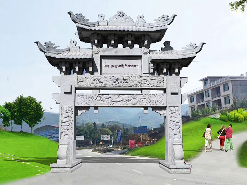 花崗巖牌坊 花崗巖牌坊