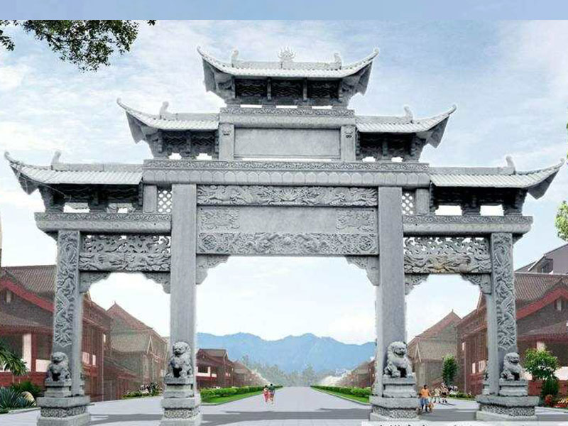 花崗巖牌坊 花崗巖牌坊