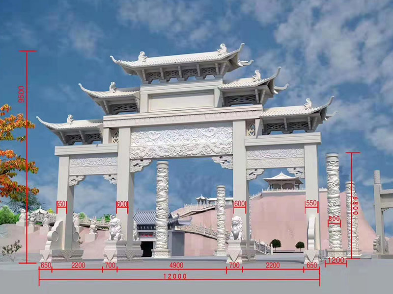 花崗巖牌坊 花崗巖牌坊